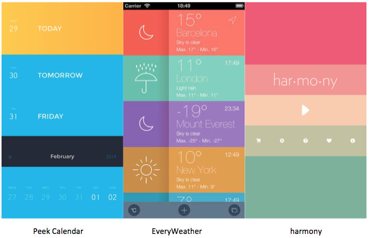 4 elya：2014让人印象深刻的7种Mobile UI设计语言