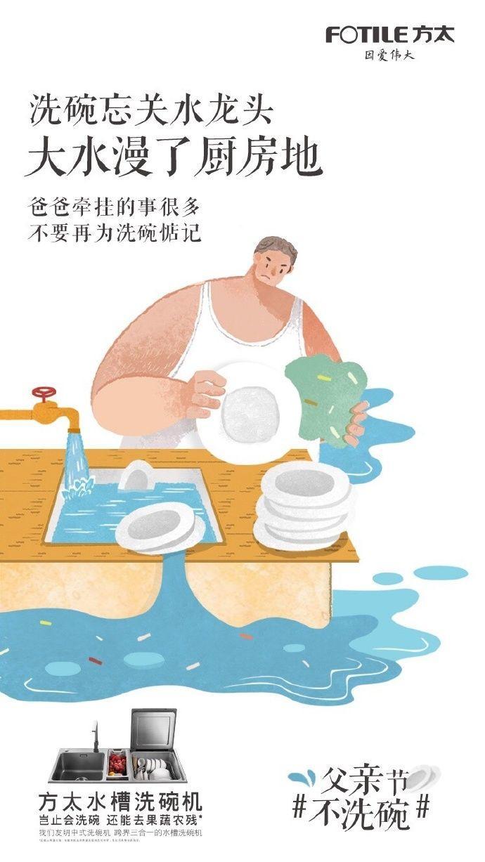 又是回忆+情怀?父亲节借势海报可不能与母亲节相似!