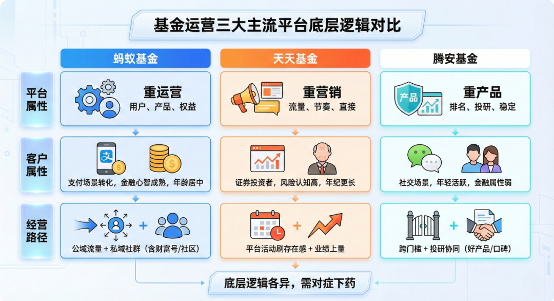 基金运营实操：蚂蚁、天天和腾安怎么玩？