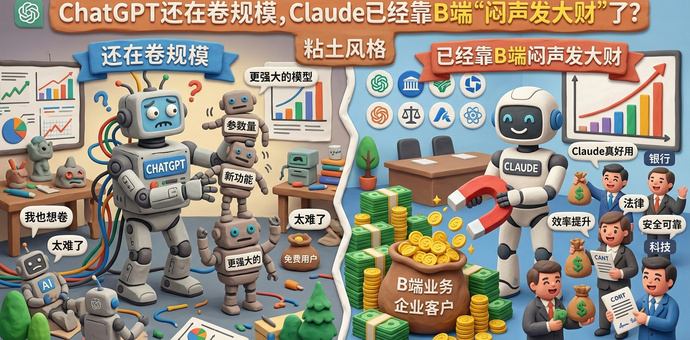 ChatGPT还在卷规模，Claude已经靠B端“闷声发大财”了？