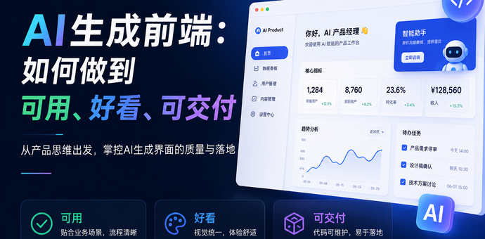 AI生成前端：如何做到可用、好看、可交付