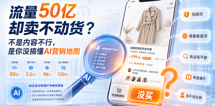流量50亿却卖不动货？不是内容不行，是你没搞懂AI营销地图
