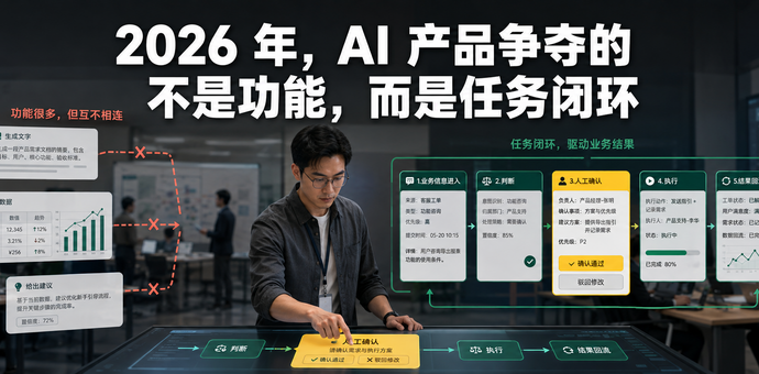 2026 年，AI 产品争夺的不是功能，而是任务闭环
