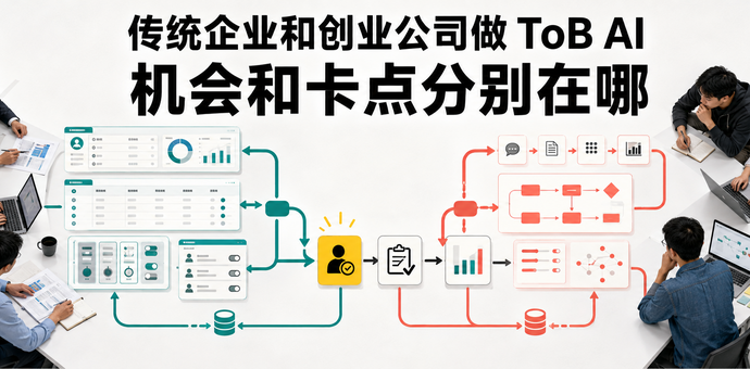 传统企业和创业公司做 ToB AI，机会和卡点分别在哪？