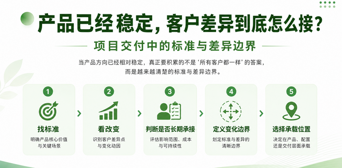 产品已经稳定，客户差异到底怎么接：项目交付中的标准与差异边界