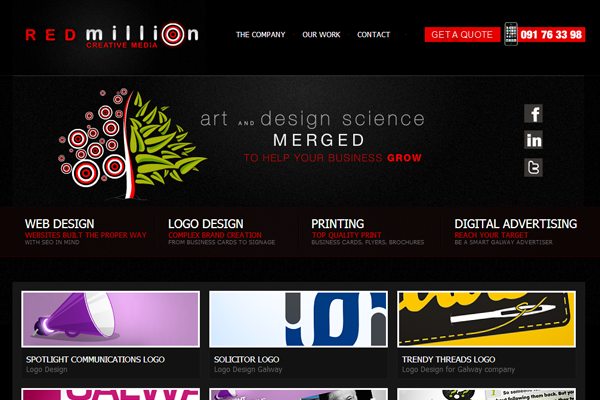 creative digital marketing agency redmillion website
