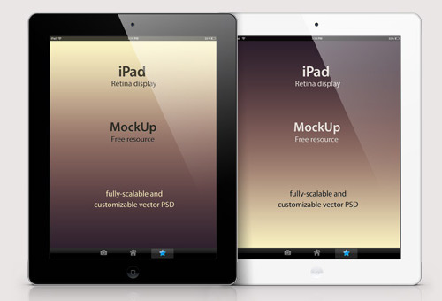 instantShift - Beautiful iPad Mockup PSD Designs