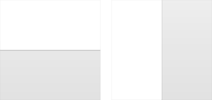 通过边线的阴影表达这是两张纸，逻辑上这两块的关系是独立的，上层的纸片联动肯定不会干扰下层的的纸片。<br />
