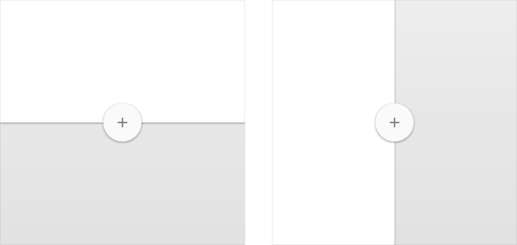 浮动按钮，是一张圆形的纸片，贴在除了系统bar之外的所有的纸片层次之上。