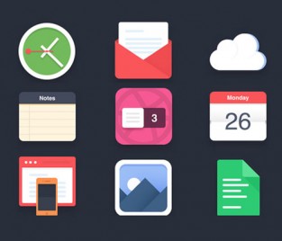 扁平化设计扁平化与拟物设计对比