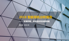 2018智能耳机报告：诠析三轮浪潮、六大赛道和红海出路