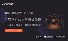线下活动报名 | 【GrowingIO 增长沙龙】运营增长之道 — 深度分享双十一背后的增长秘密