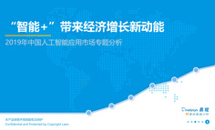 2019年中国人工智能应用市场专题分析