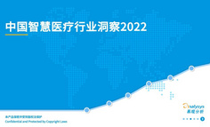 2022年中国智慧医疗行业洞察