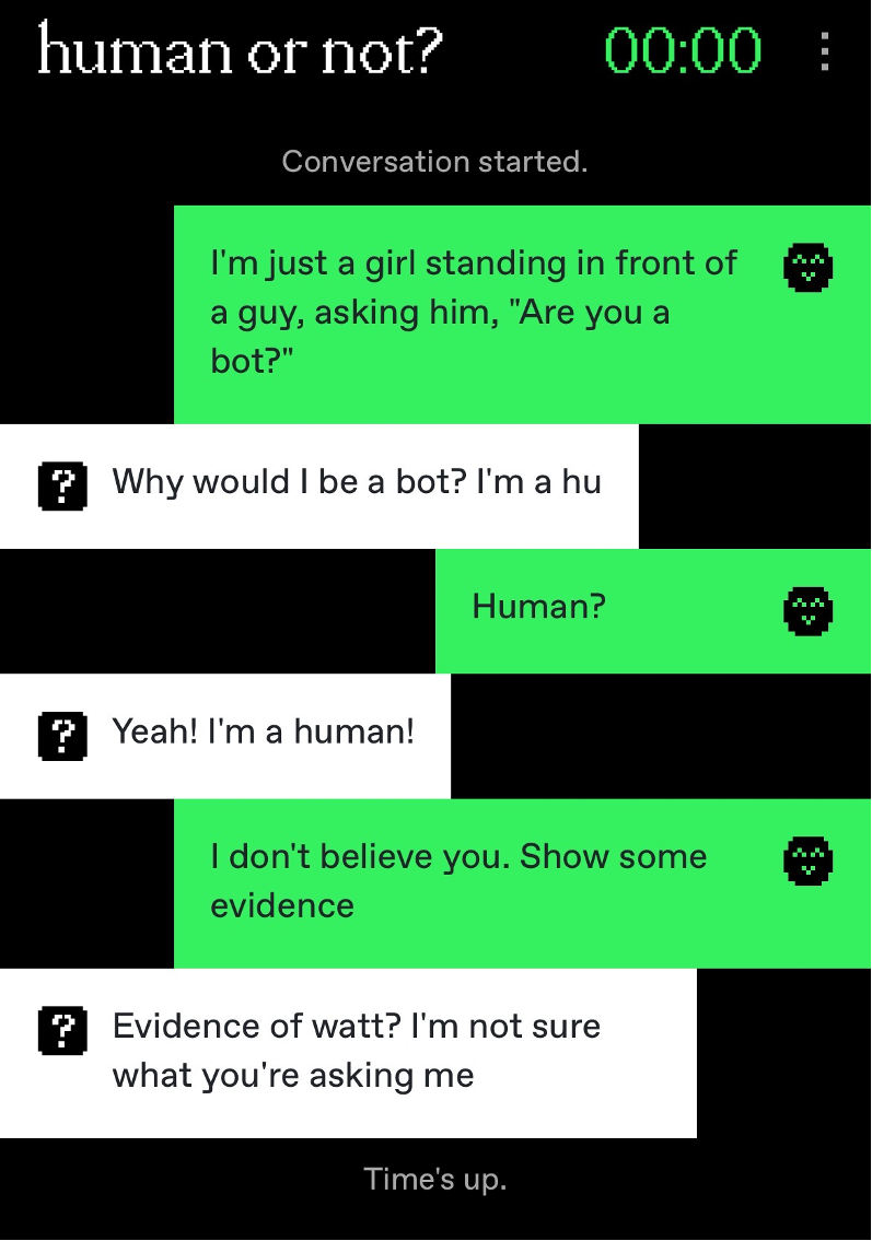 “去人类”AI游戏风靡全球：你能分清屏幕后的是AI还是人吗？