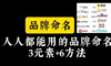 人人都能用的品牌命名3法则+6公式，世界互联网公司都在用