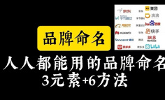 人人都能用的品牌命名3法则+6公式，世界互联网公司都在用