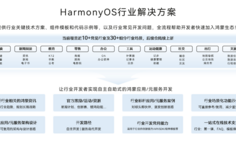 HarmonyOS行业解决方案，提供各行业鸿蒙应用和元服务全流程技术方案