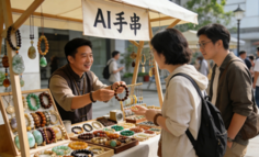 AI手串、AI调香、AI照相机……AI养活小摊贩？