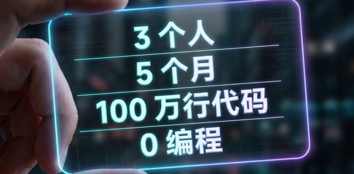 3个人、5个月、100万行代码，他们一行代码没写