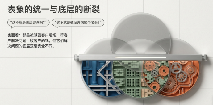 FDE vs 咨询 vs 外包：三个角色的分水岭到底在哪