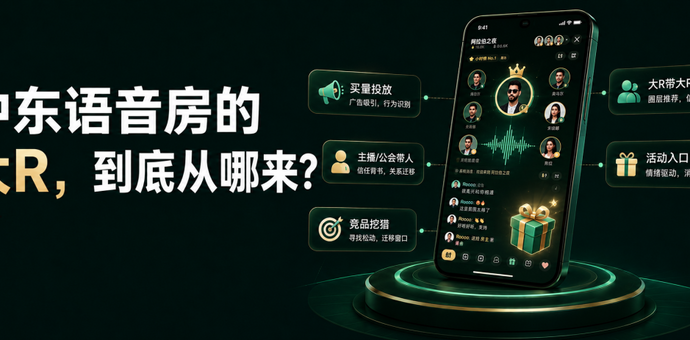 拆解中东语音房大R来源：买量、主播、竞品、圈层、活动