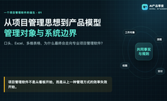 一个项目管理软件的诞生（一）：从项目管理思想到产品模型，管理对象与系统边界