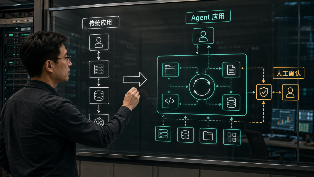 传统 AI 应用与 Agent 应用的架构变化