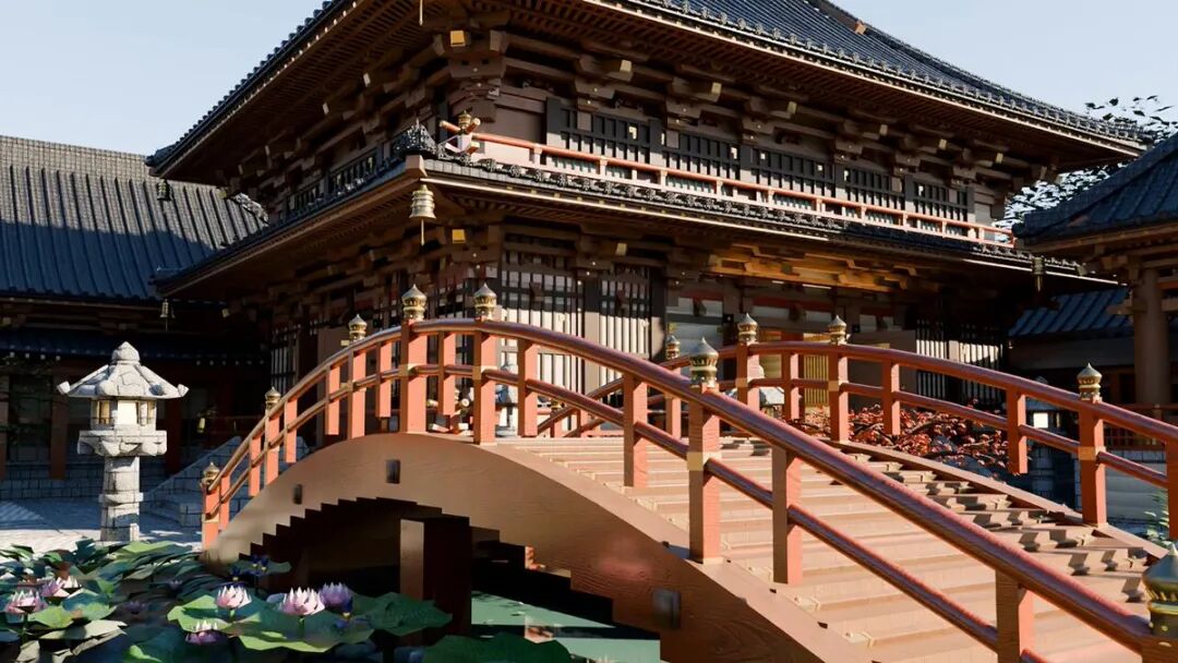 Google 展示的木构建筑场景