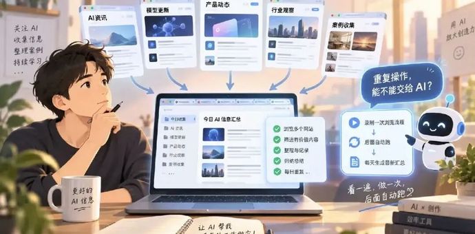 不用重复干活了，我把日常操作直接教给了豆包工作