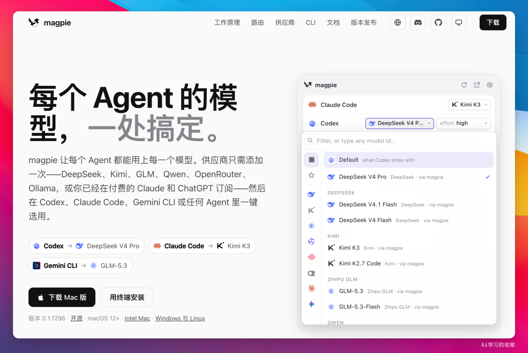 Magpie 官方界面