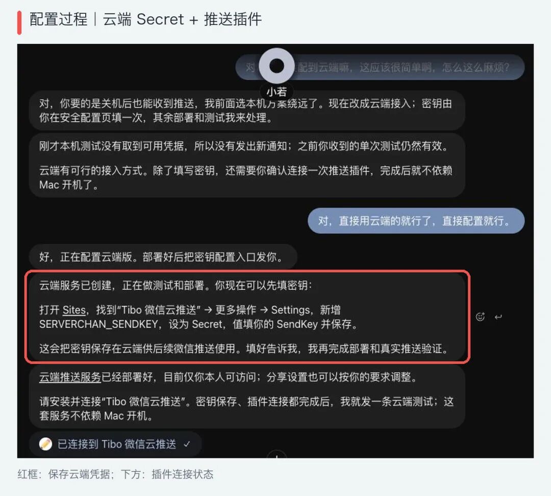图11|云端 Secret 配置与插件连接