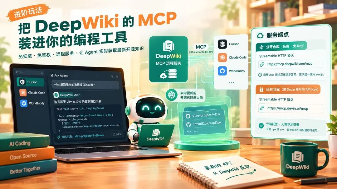 DeepWiki MCP 主题插画