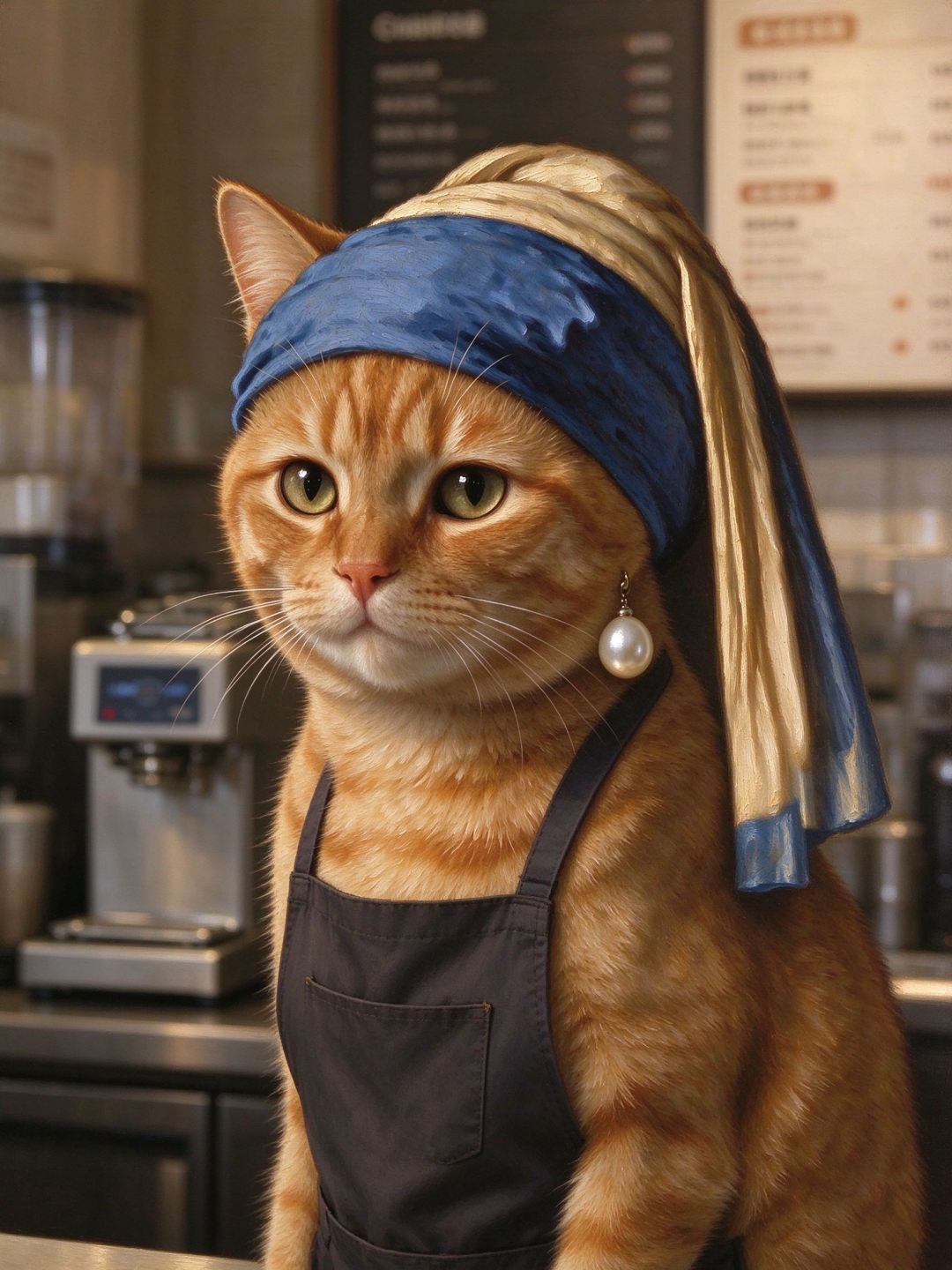 猫版奶茶店员