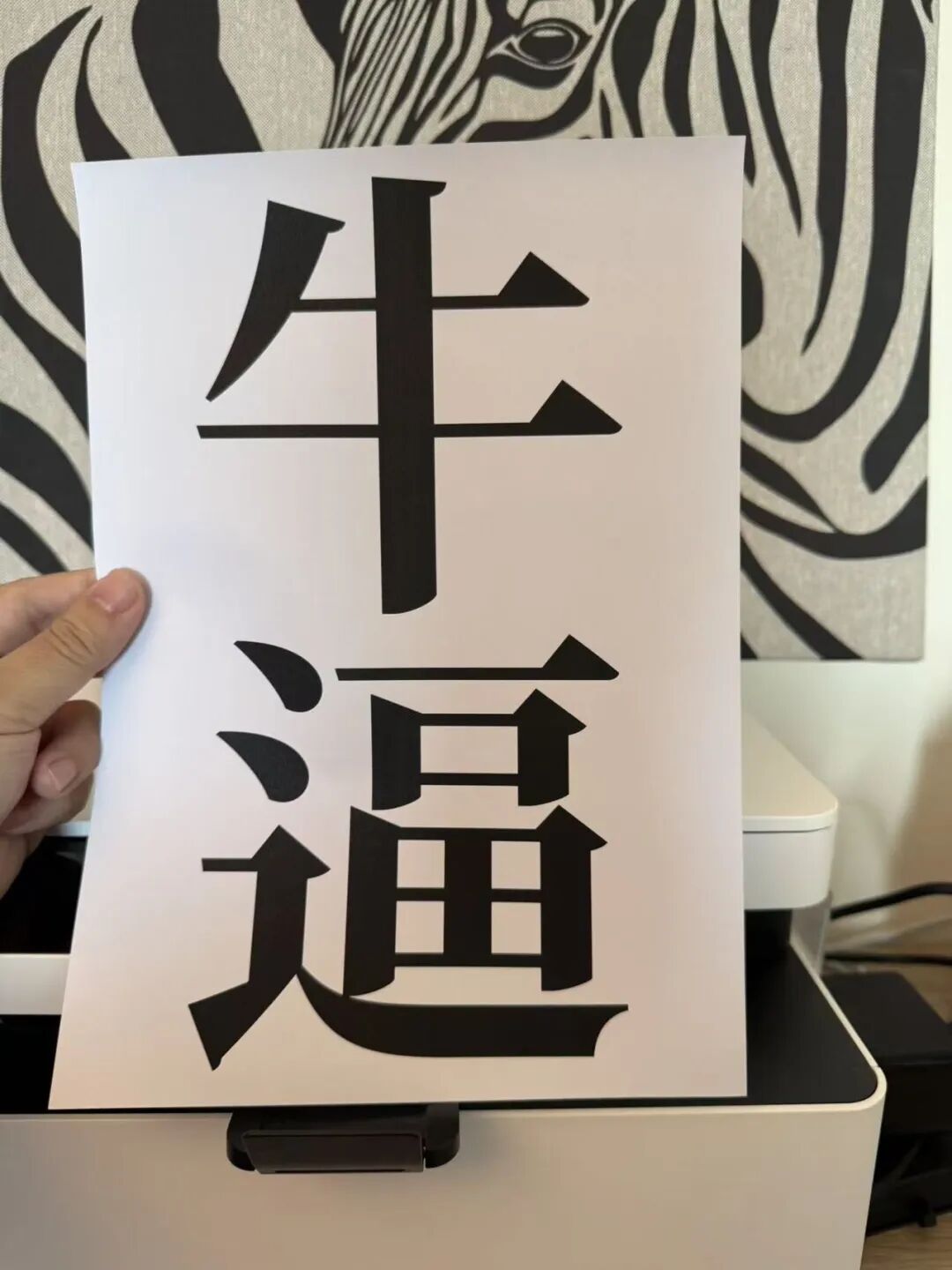 我让他给我打了一个牛逼