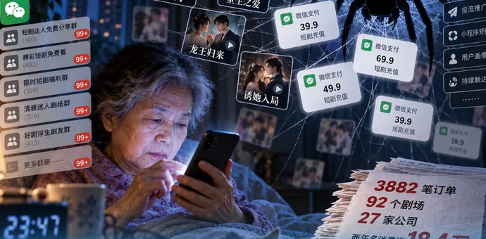 两年花22万刷短剧的老人：被矩阵小程序和算法投流‘围猎’的银发消费陷阱