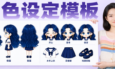 角色设定图提示词合集分享！码住随时用。