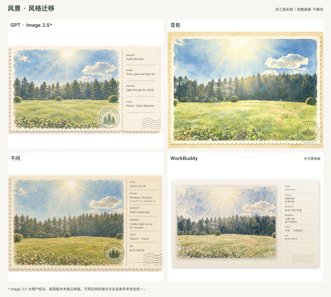 风景|四工具风格迁移对比